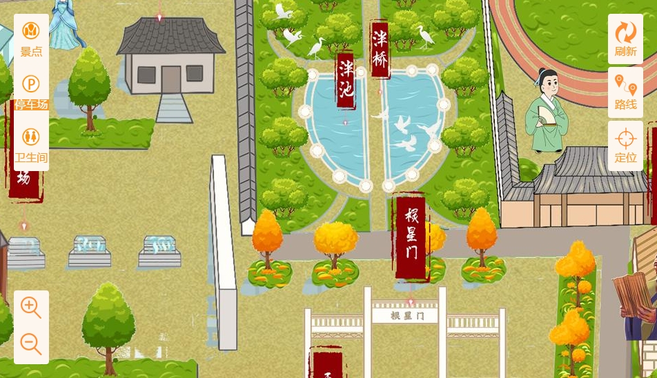 锦山镇手绘地图景区语音讲解导览系统：智慧景区建设的基石